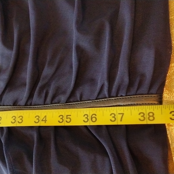 Lane Bryant Navy Blue Ruched V Neck Sleeveless Dress 20 - Picture 11 of 13